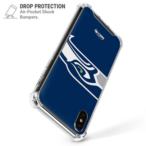 NFL Seattle Seahawks Large Logo iPhone XS Max Clear Case